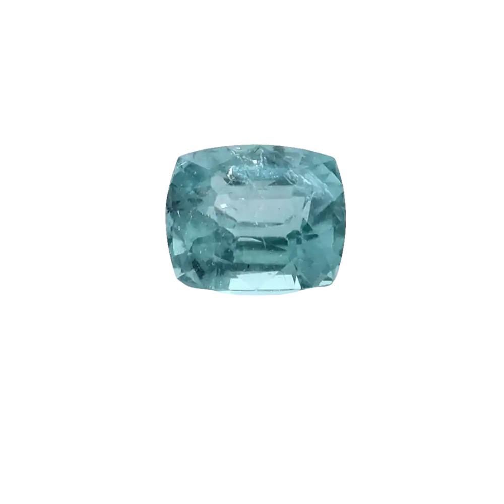 Seeblauer Turmalin Cushion (1,52ct) - Edelstein