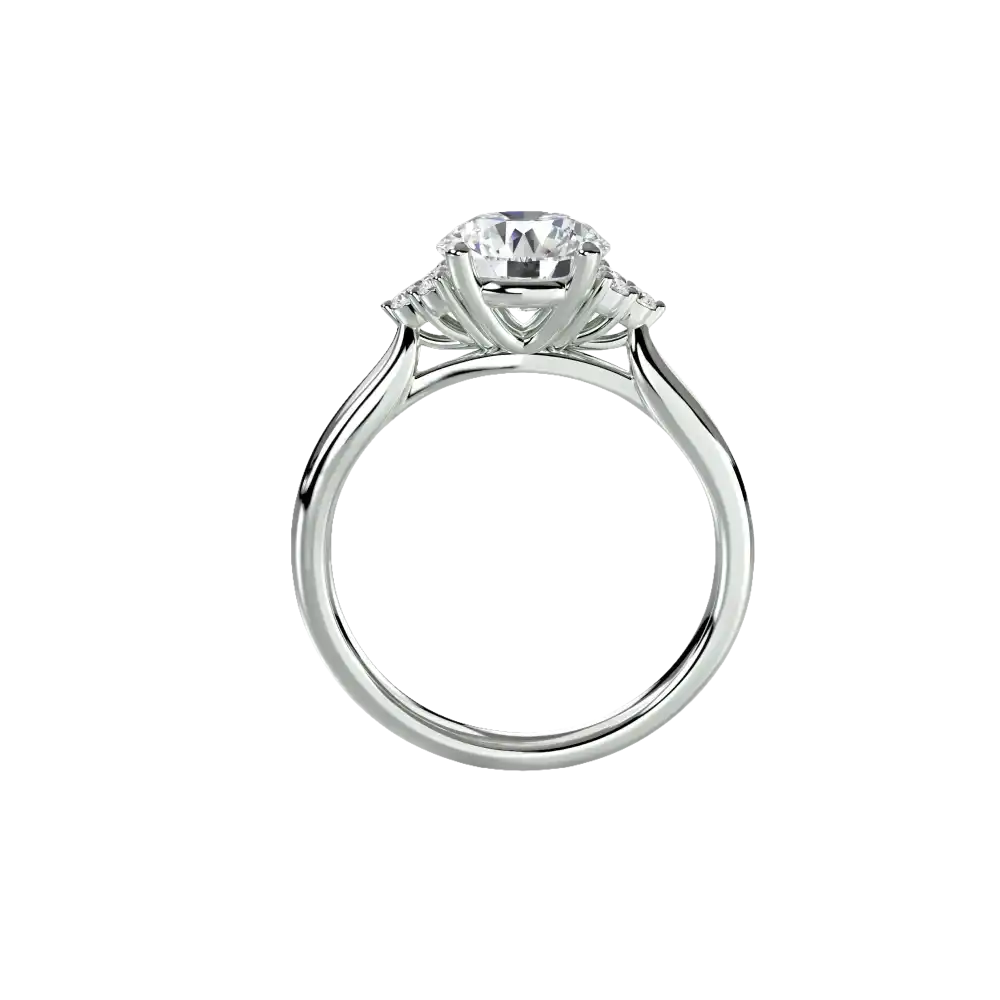 Solitaire with Cluster Shoulders - setting