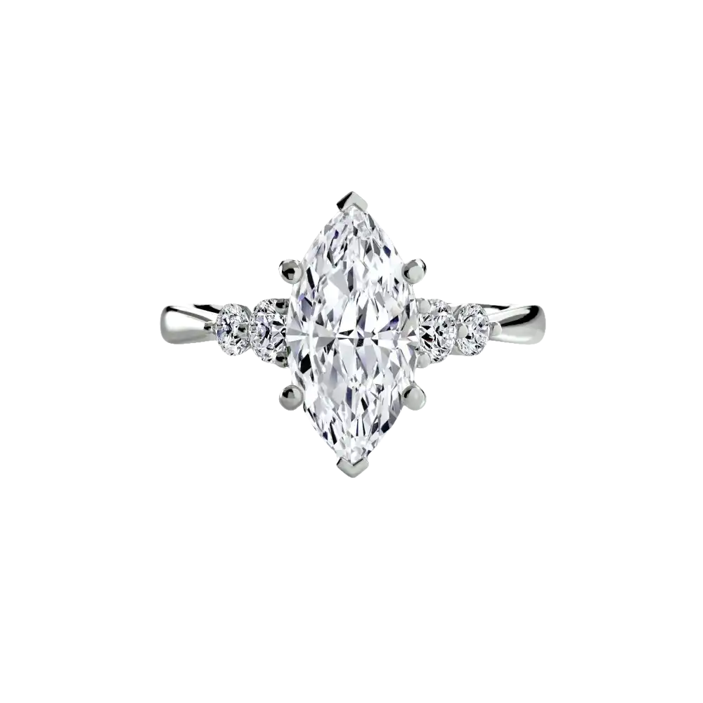 Solitaire with Shoulder Accents 2 - setting