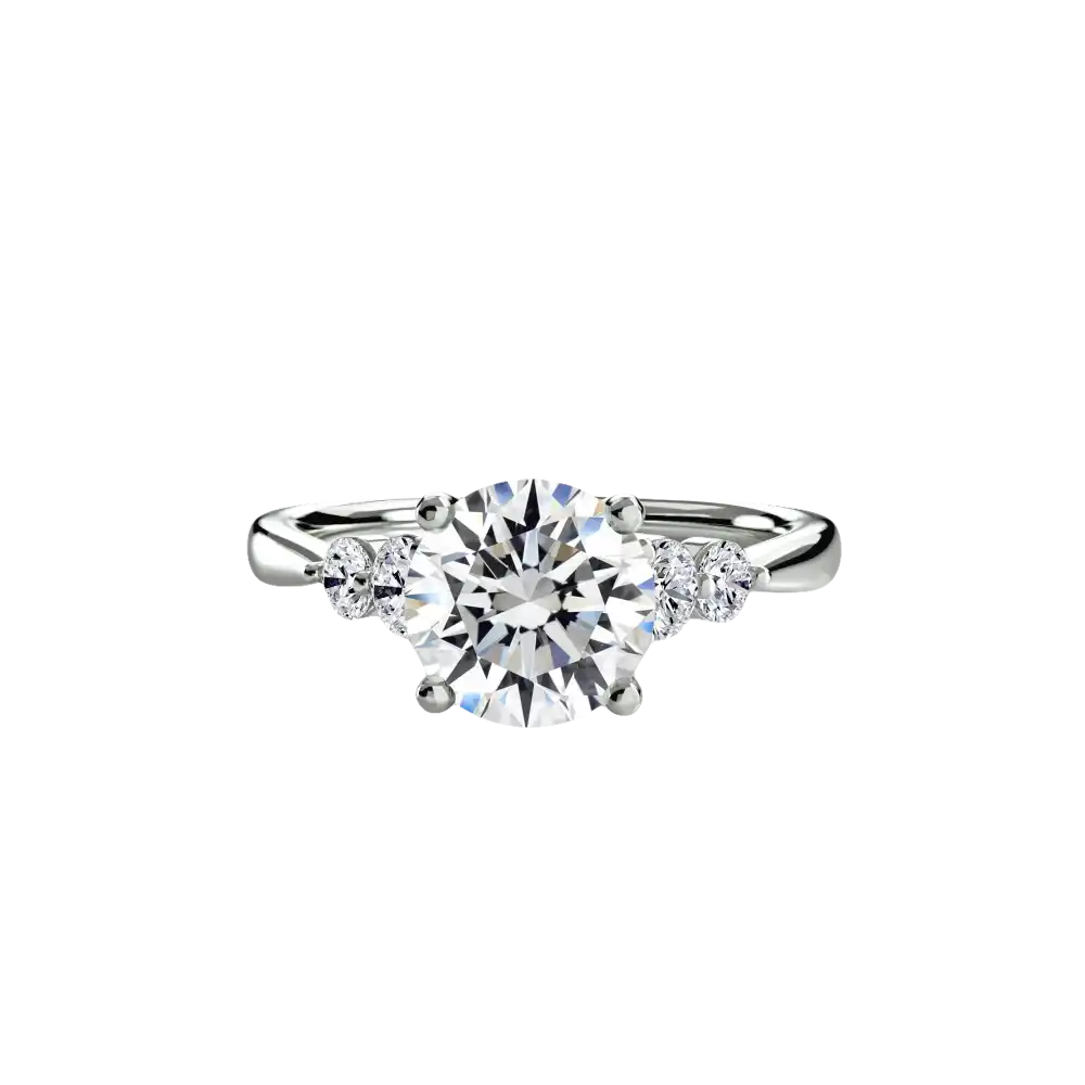 Solitaire with Shoulder Accents 2 - setting