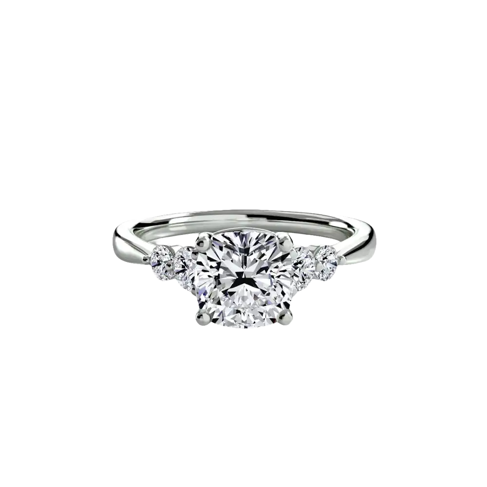 Solitaire with Shoulder Accents 2 - setting