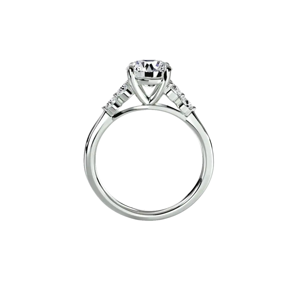 Solitaire with Shoulder Accents 2 - setting
