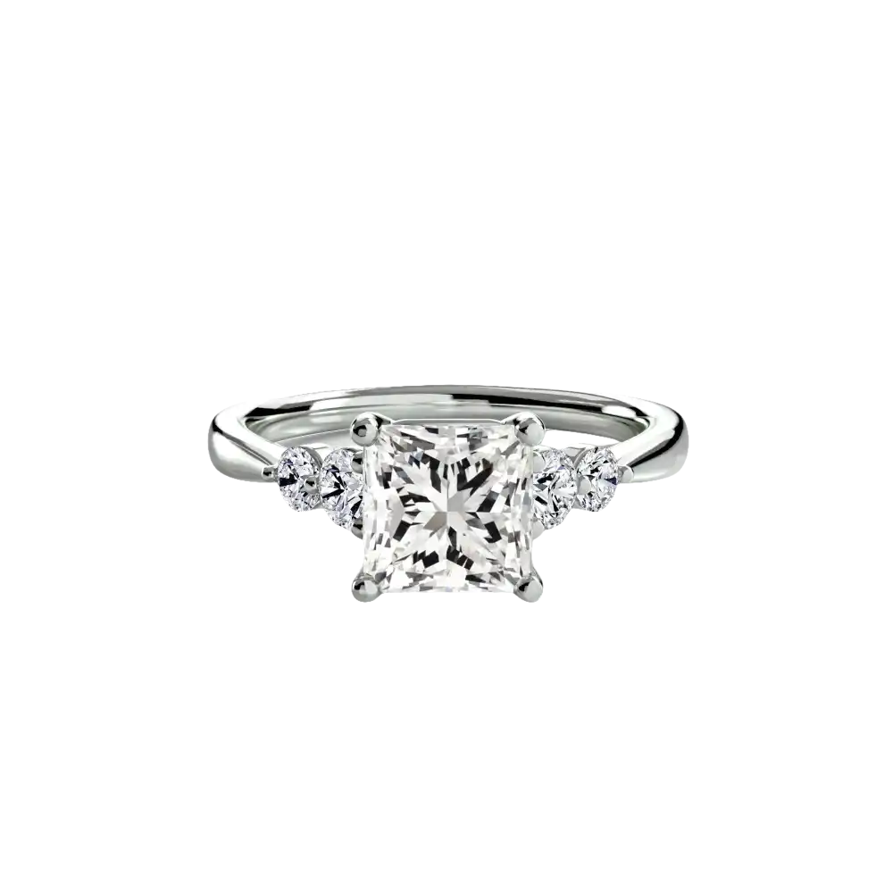 Solitaire with Shoulder Accents 2 - setting