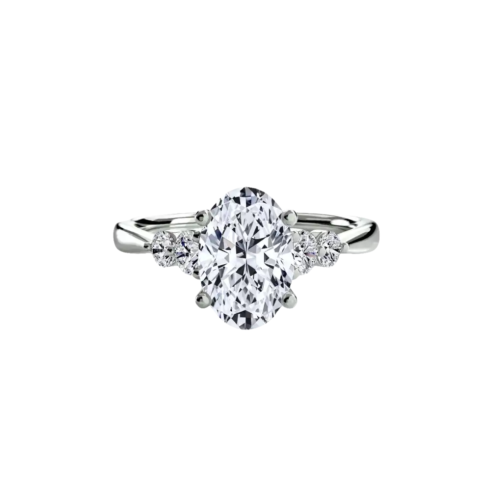 Solitaire with Shoulder Accents 2 - setting