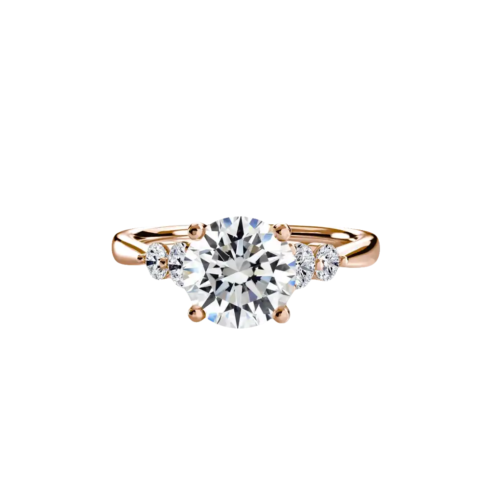 Solitaire with Shoulder Accents 2 - setting