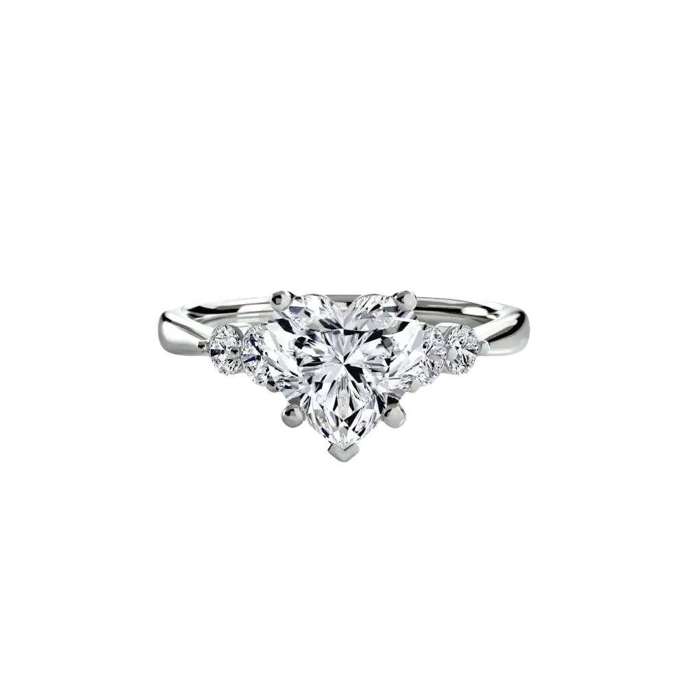 Solitaire with Shoulder Accents 2 - setting