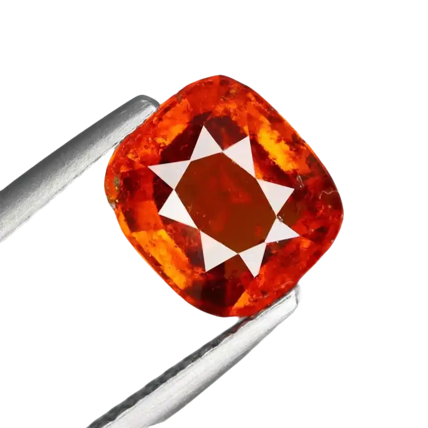 Orange Spessartin Edelstein mit Sternburst-Muster, Schmuck-Gemstone 2,7ct