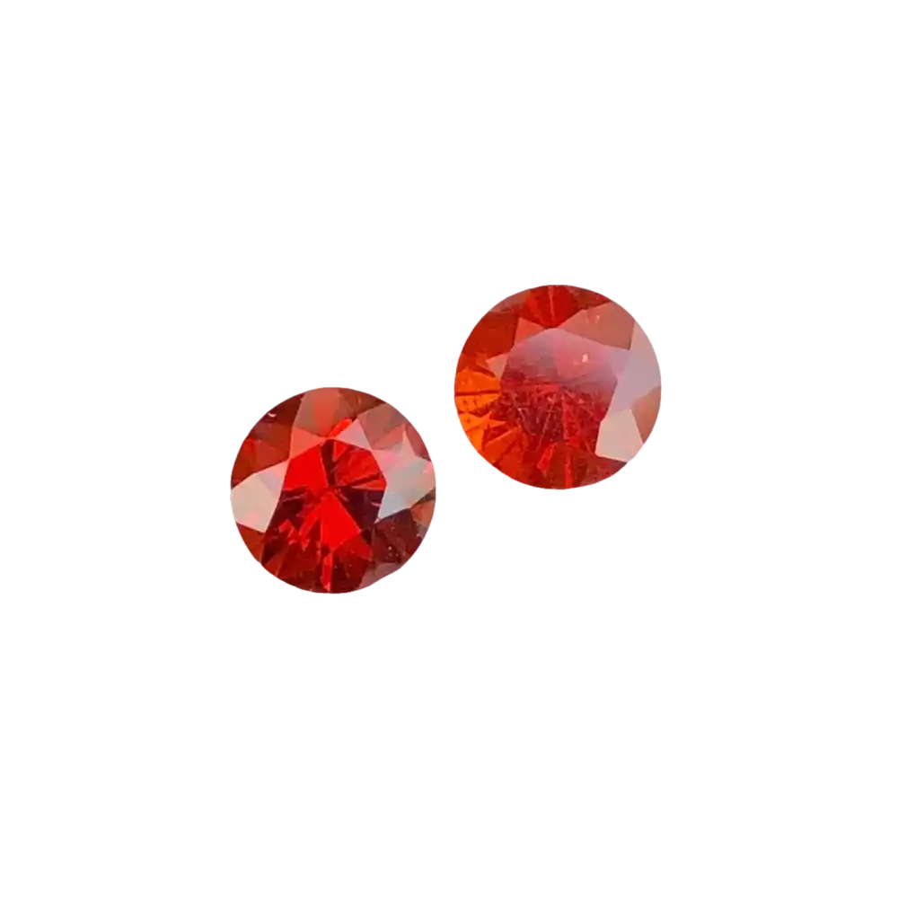 Zwei facettierte Spessartin Rot-Cabochon in Produktname Spessartin Pärchen 1,51ct