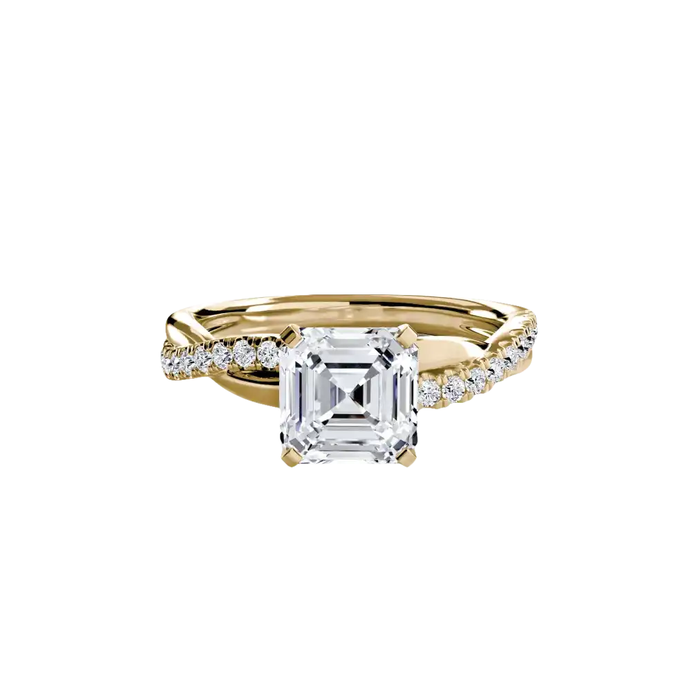 The Emerald Twist Pavé Ring - setting