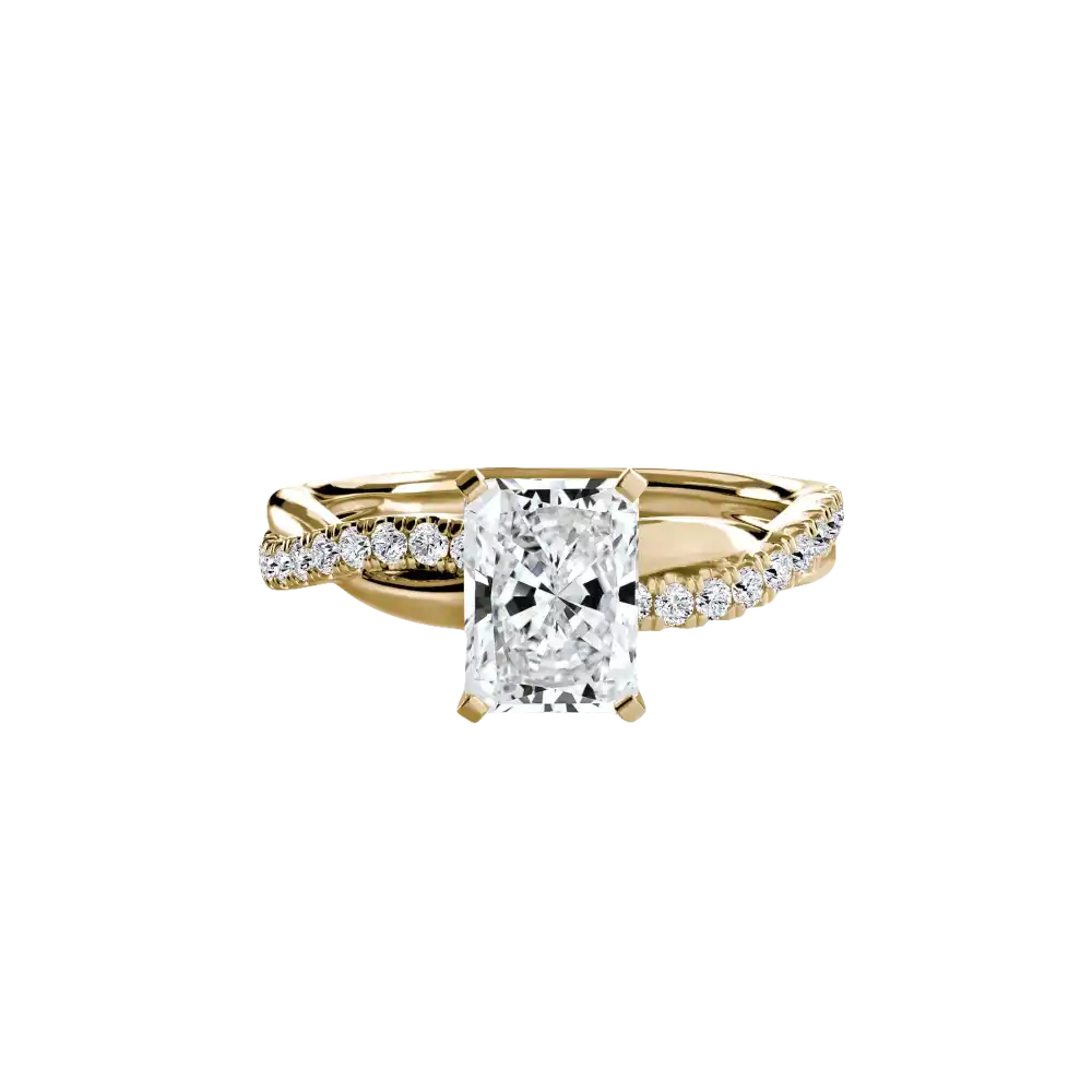 The Emerald Twist Pavé Ring - setting