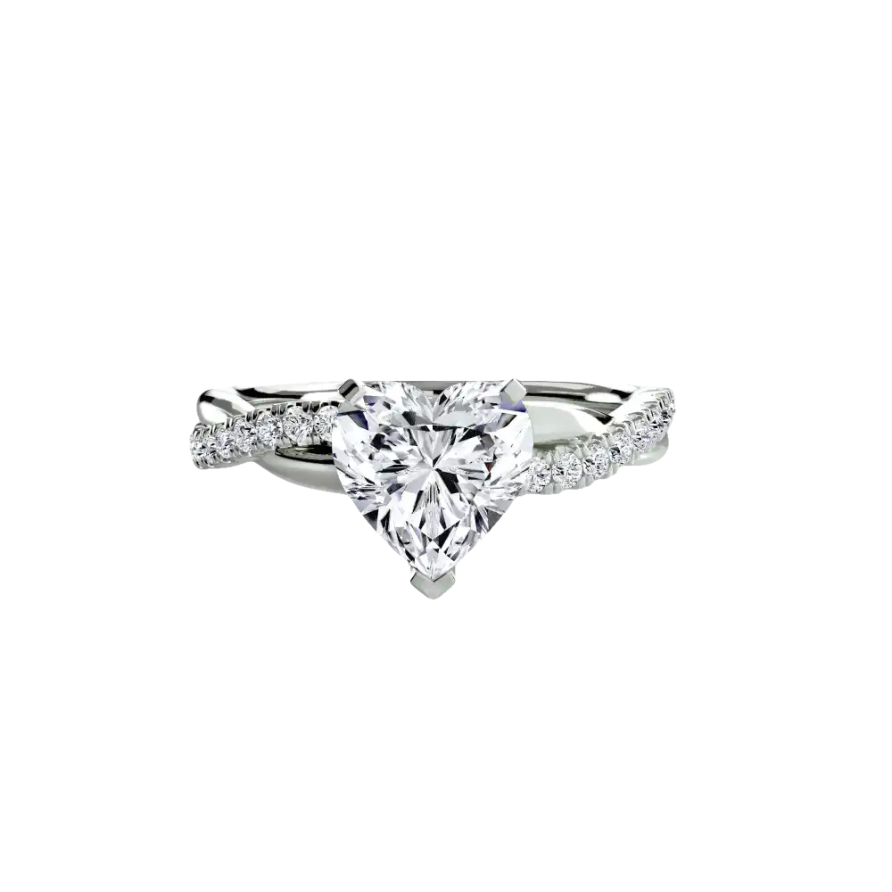 The Emerald Twist Pavé Ring - setting