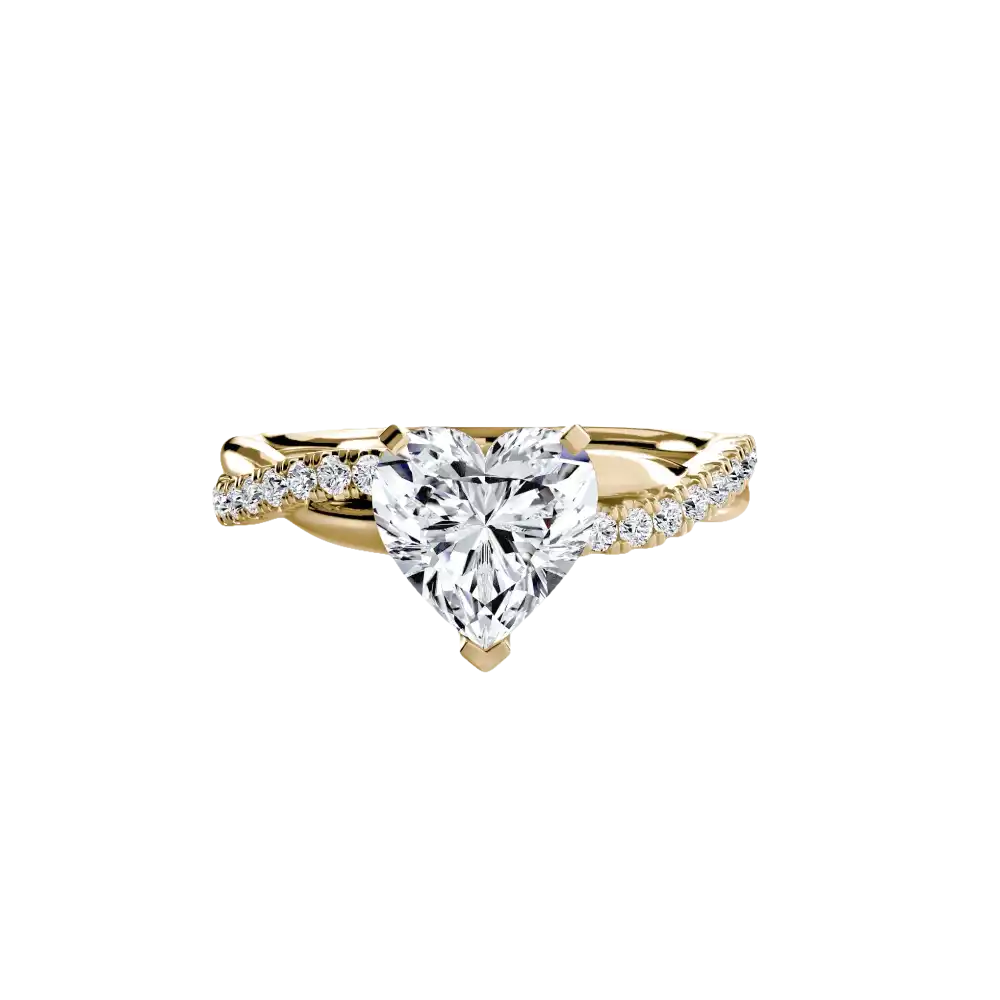 The Emerald Twist Pavé Ring - setting