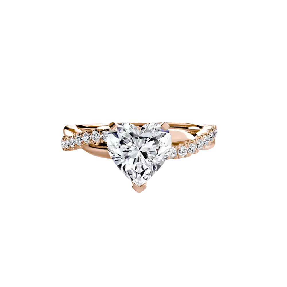 The Emerald Twist Pavé Ring - setting