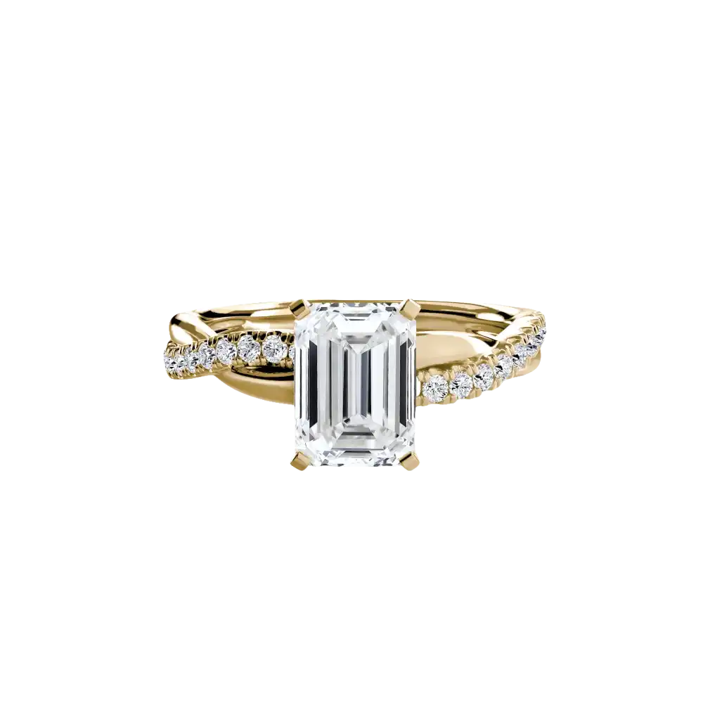The Emerald Twist Pavé Ring - setting