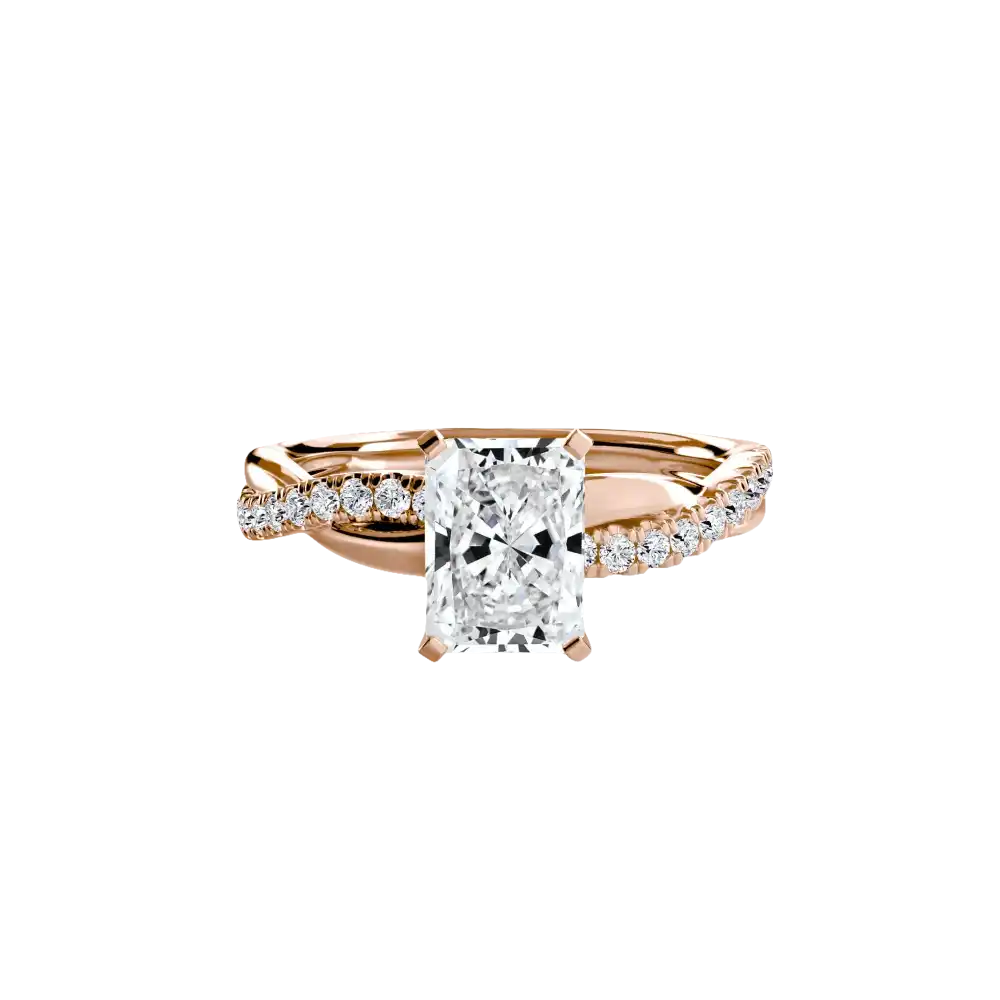 The Emerald Twist Pavé Ring - setting