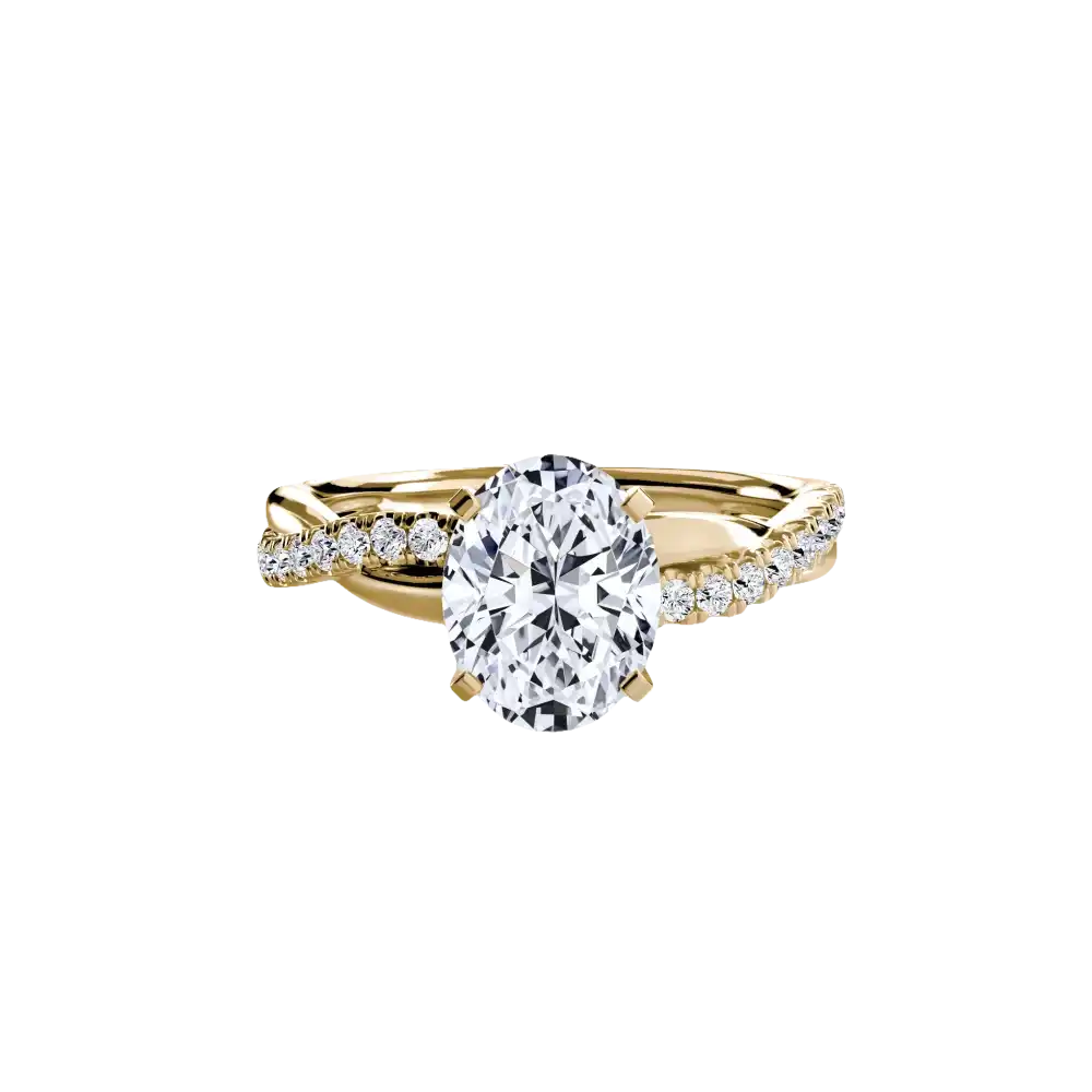 The Emerald Twist Pavé Ring - setting