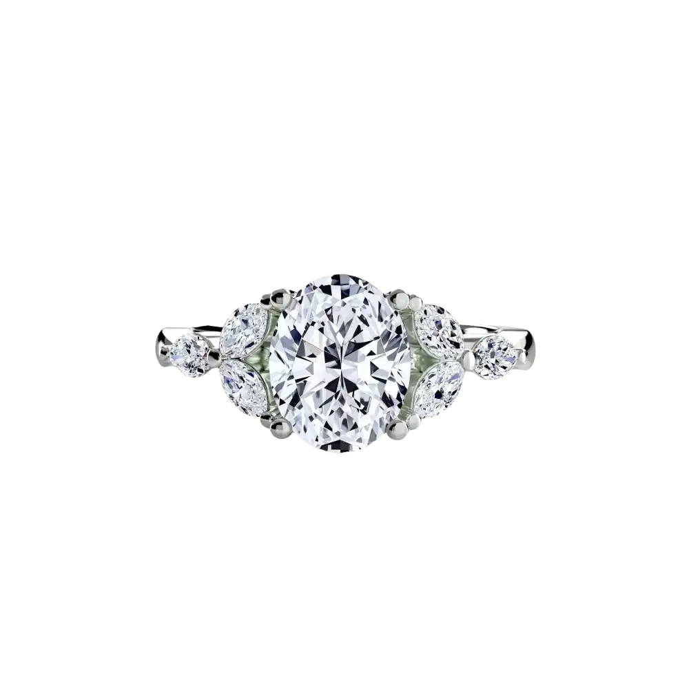 The Shoulder Cluster Ring - setting