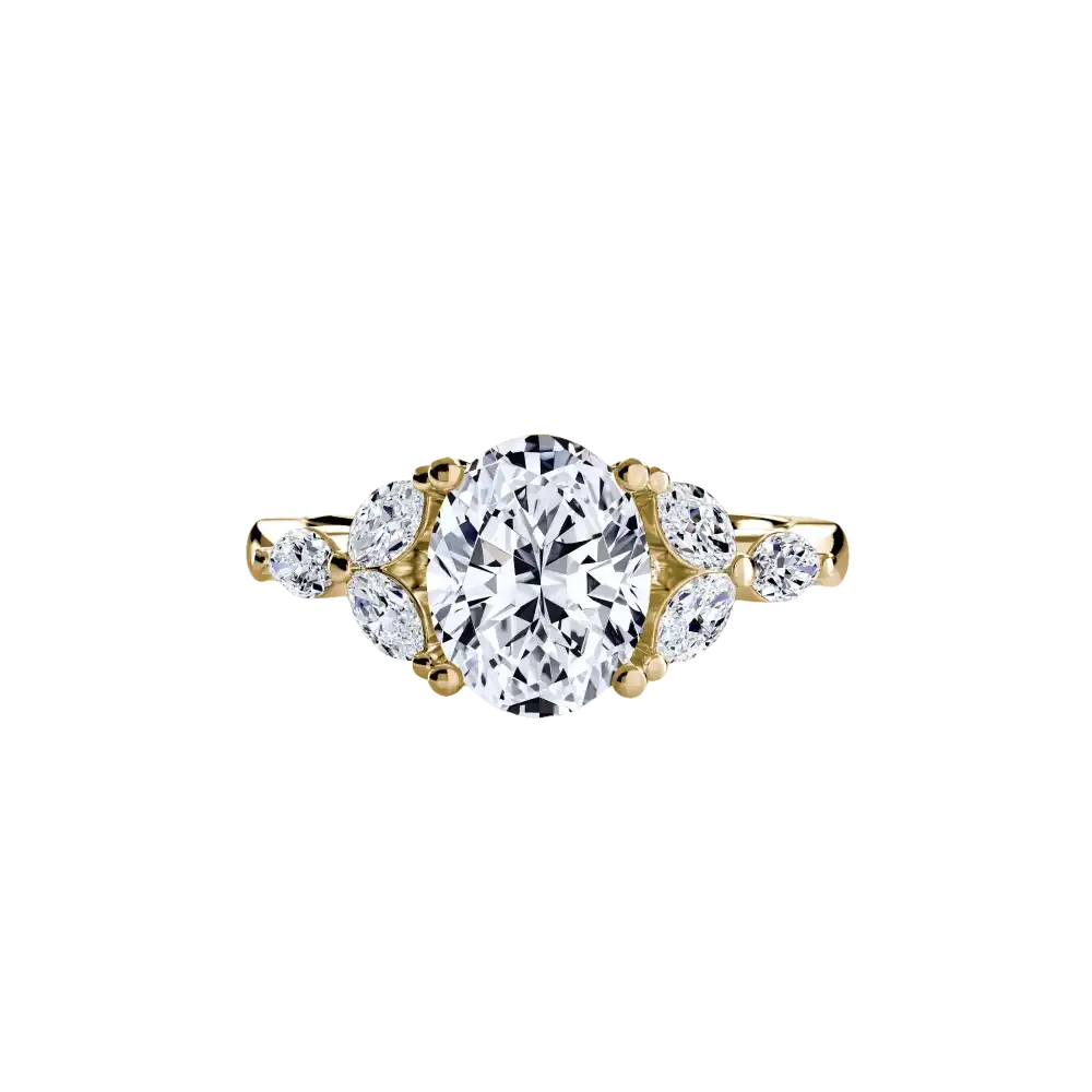 The Shoulder Cluster Ring - setting