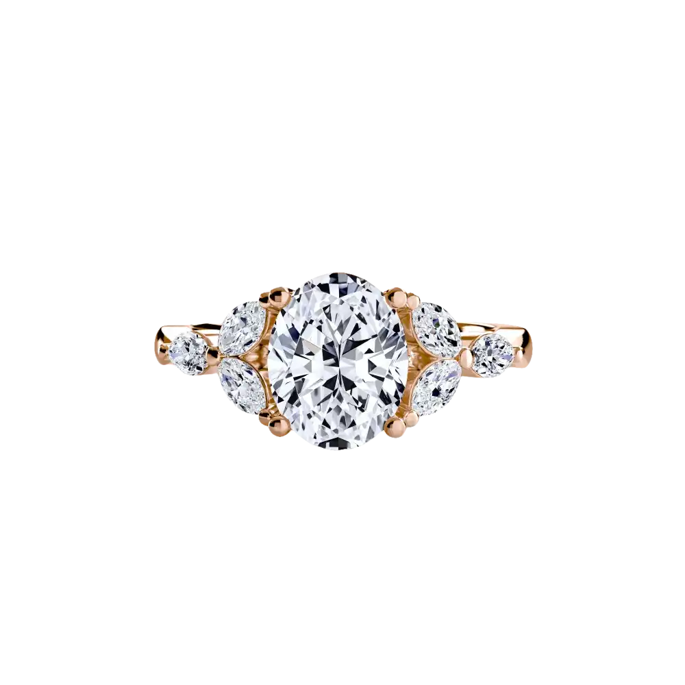 The Shoulder Cluster Ring - setting