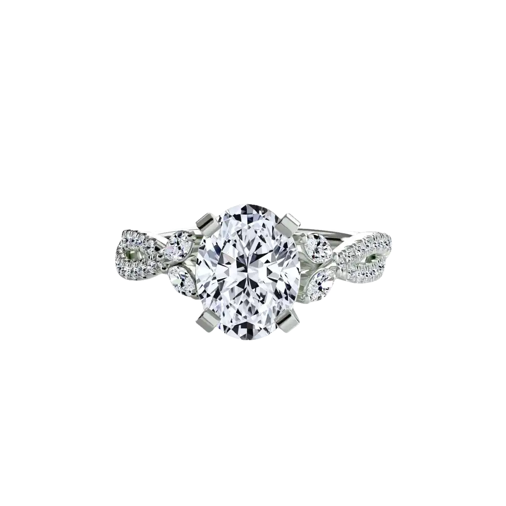 The Twist Pavé Ring - setting