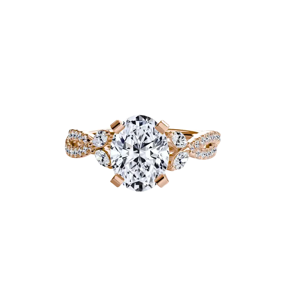The Twist Pavé Ring - setting