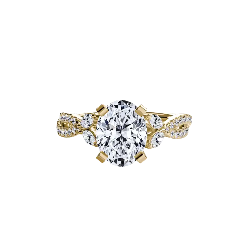 The Twist Pavé Ring - setting