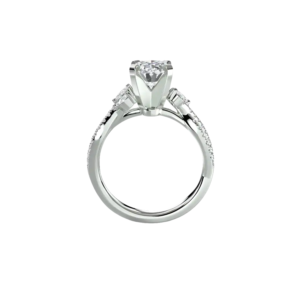 The Twist Pavé Ring - setting