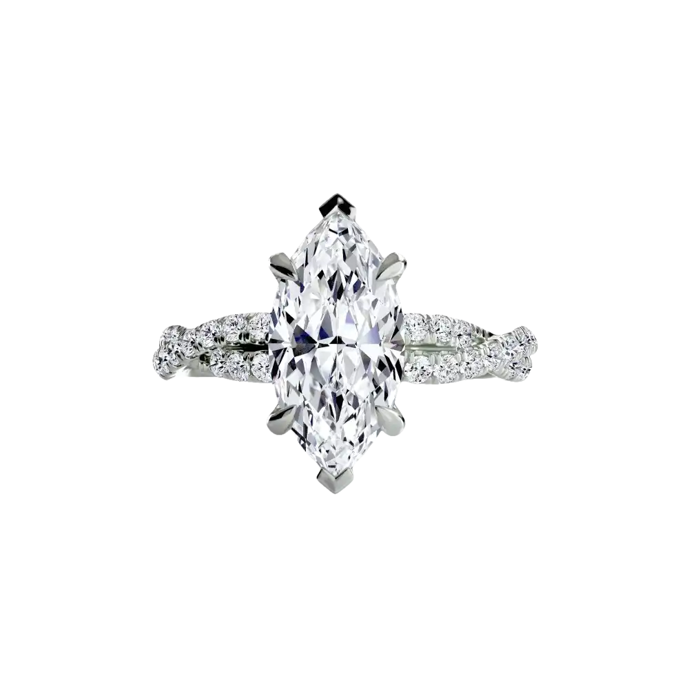 The Twisted Pavé Solitaire - setting