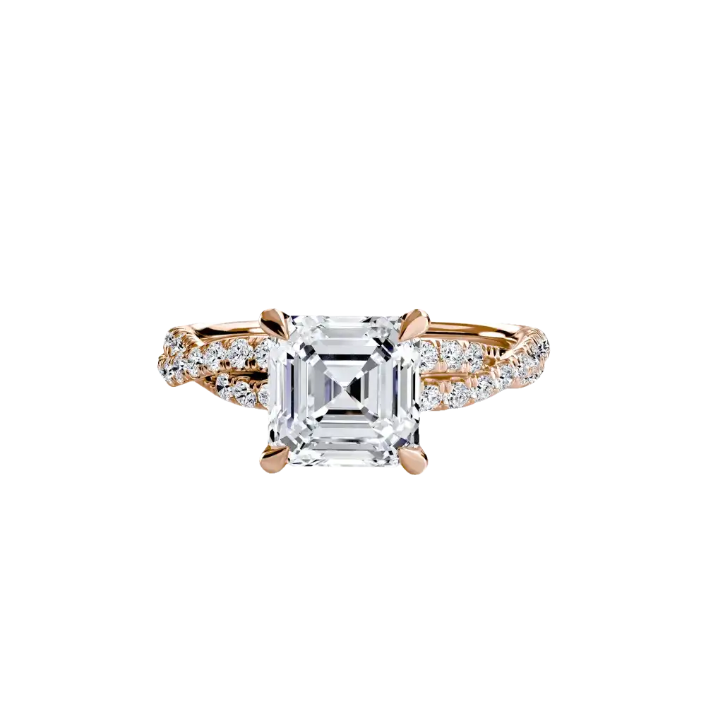 The Twisted Pavé Solitaire - setting