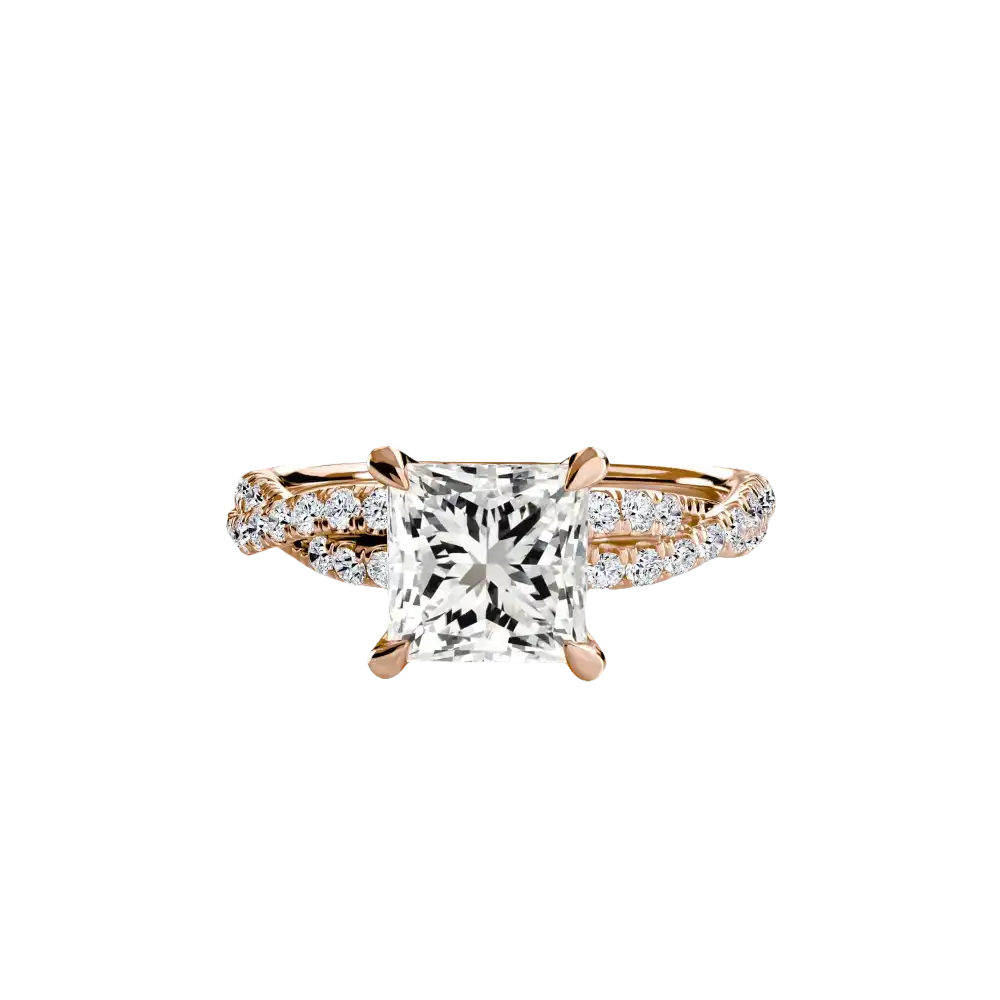 The Twisted Pavé Solitaire - setting