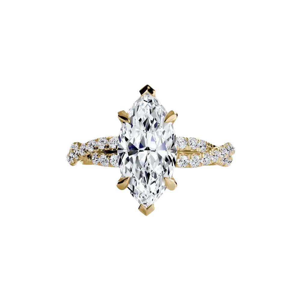 The Twisted Pavé Solitaire - setting