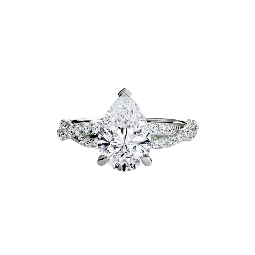 The Twisted Pavé Solitaire - setting