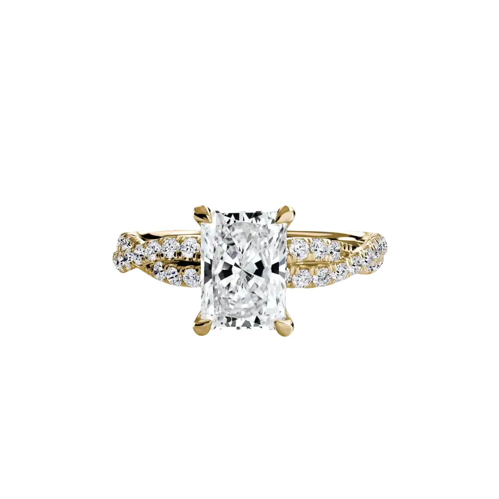 The Twisted Pavé Solitaire - setting