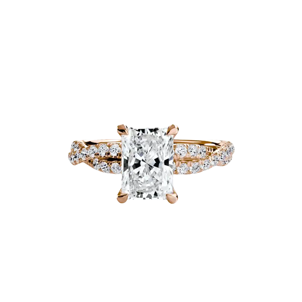 The Twisted Pavé Solitaire - setting