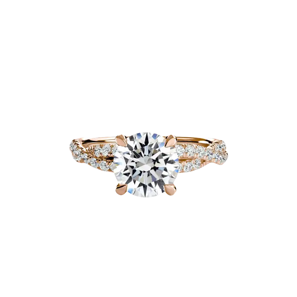 The Twisted Pavé Solitaire - setting