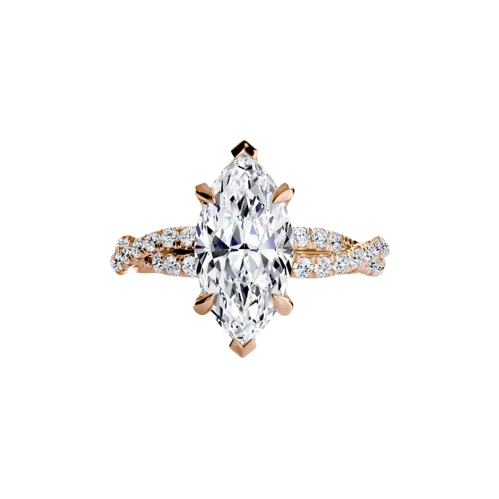 The Twisted Pavé Solitaire - setting