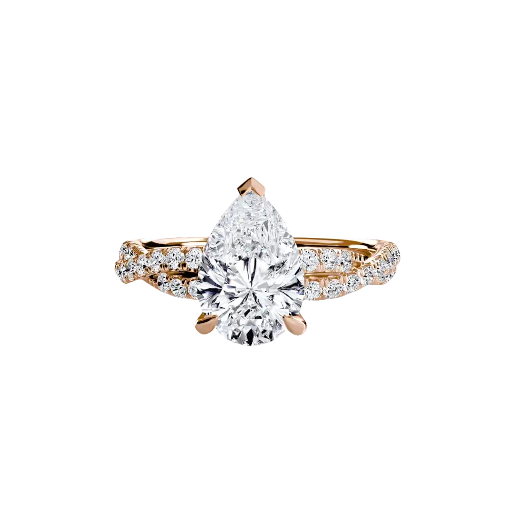 The Twisted Pavé Solitaire - setting