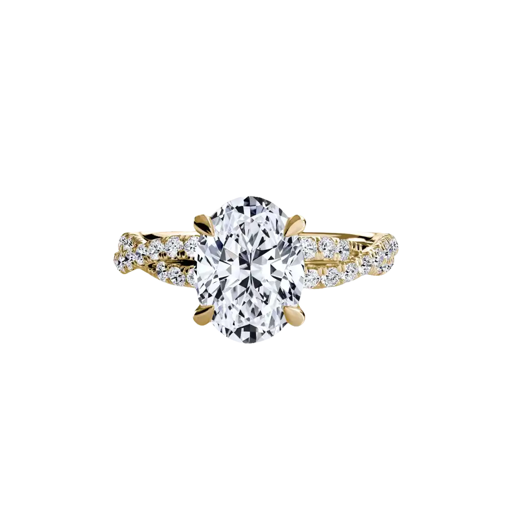 The Twisted Pavé Solitaire - setting