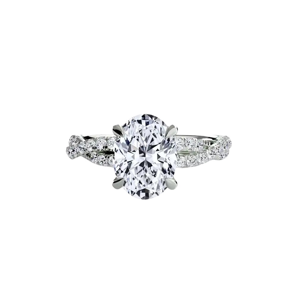The Twisted Pavé Solitaire - setting