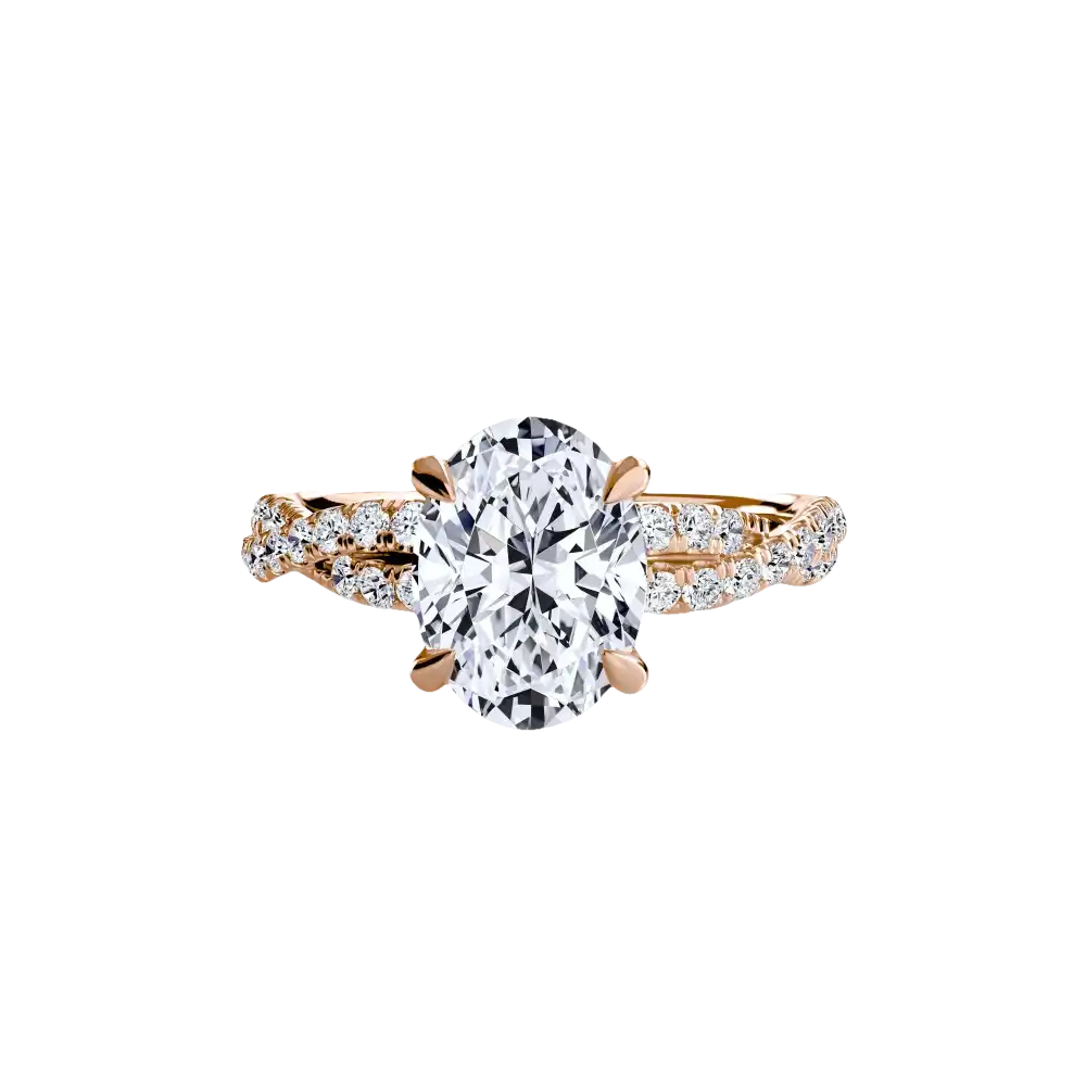 The Twisted Pavé Solitaire - setting