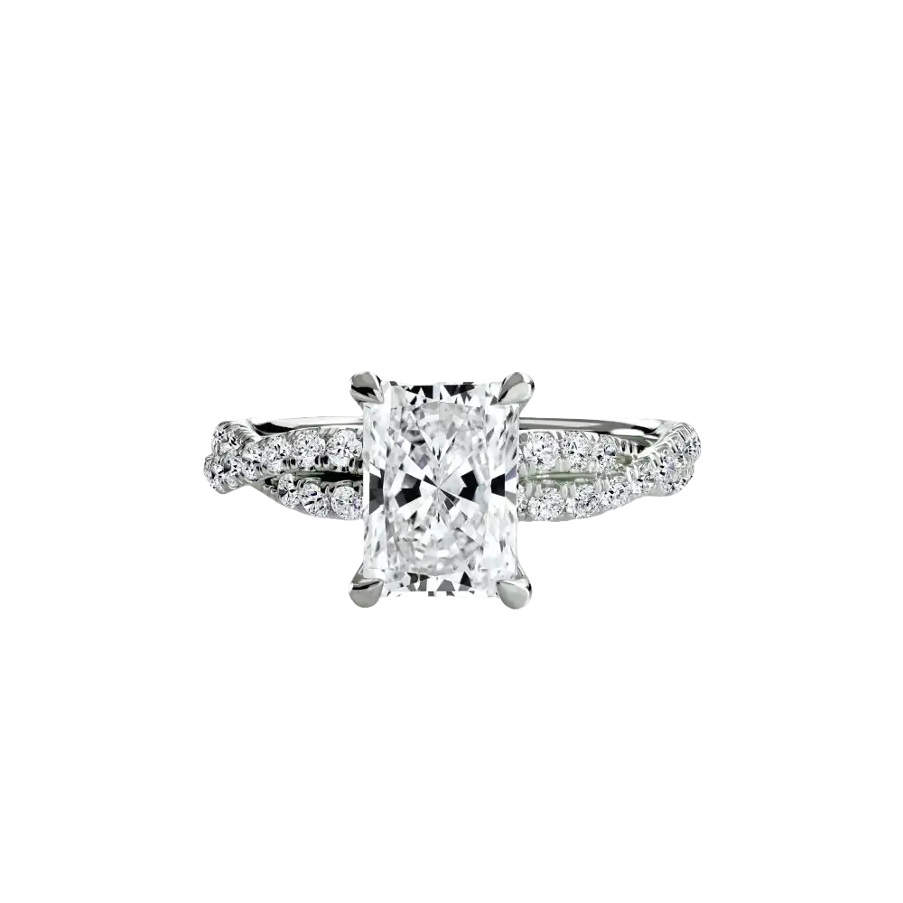 The Twisted Pavé Solitaire - setting