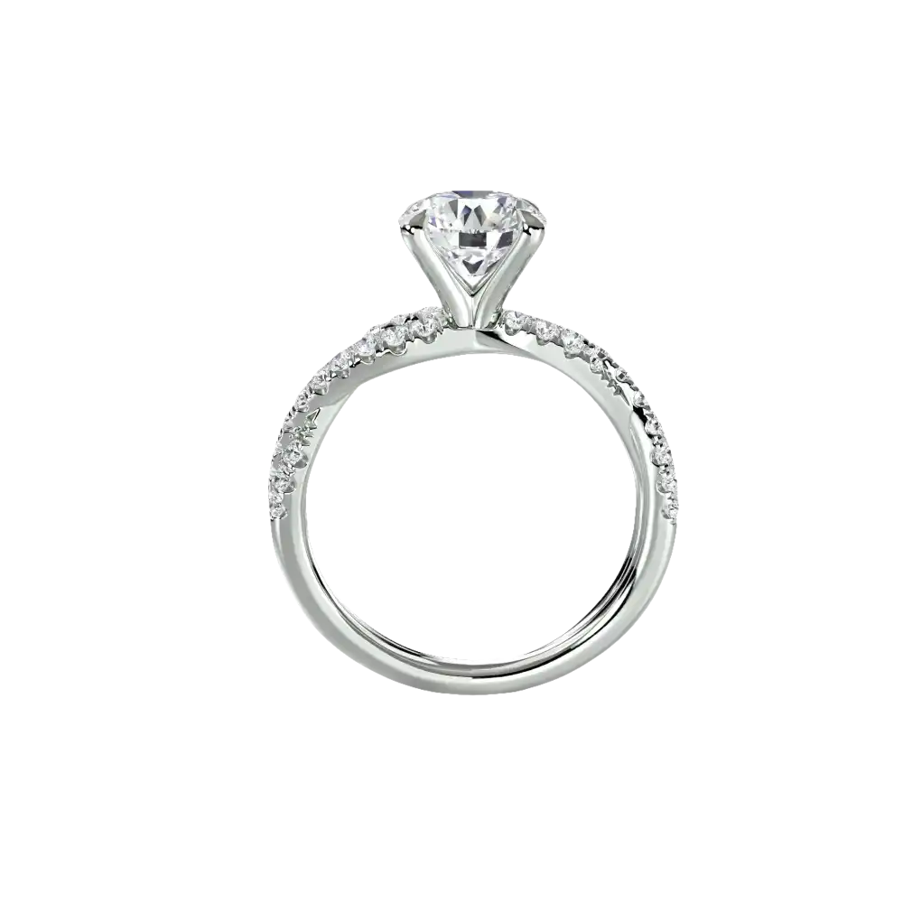 The Twisted Pavé Solitaire - setting