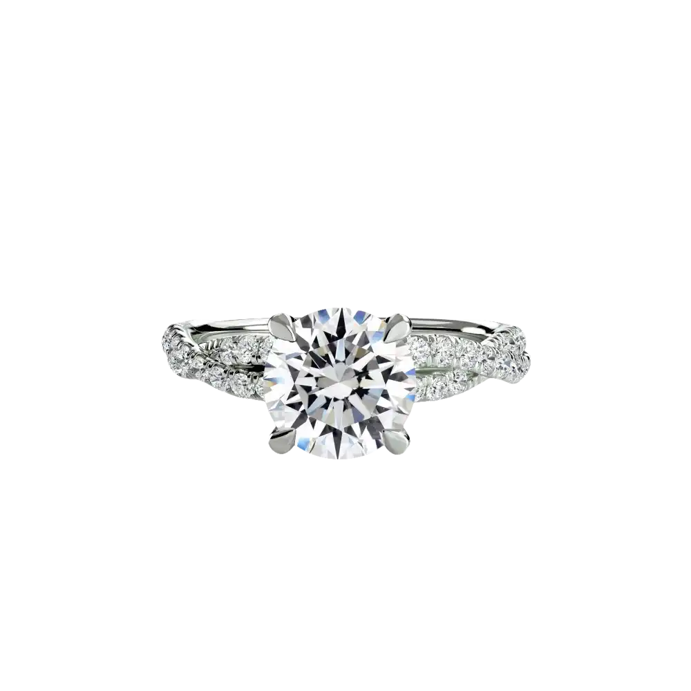 The Twisted Pavé Solitaire - setting