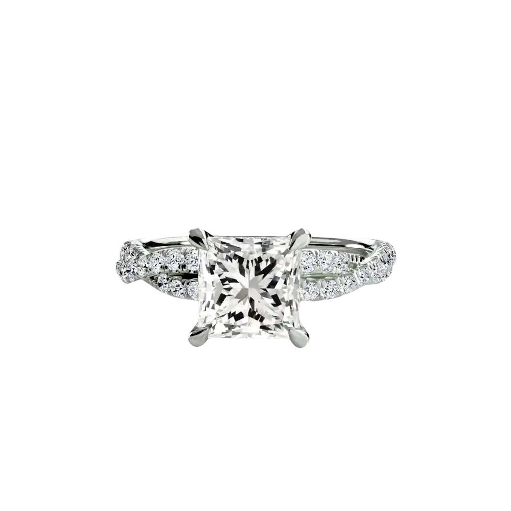 The Twisted Pavé Solitaire - setting