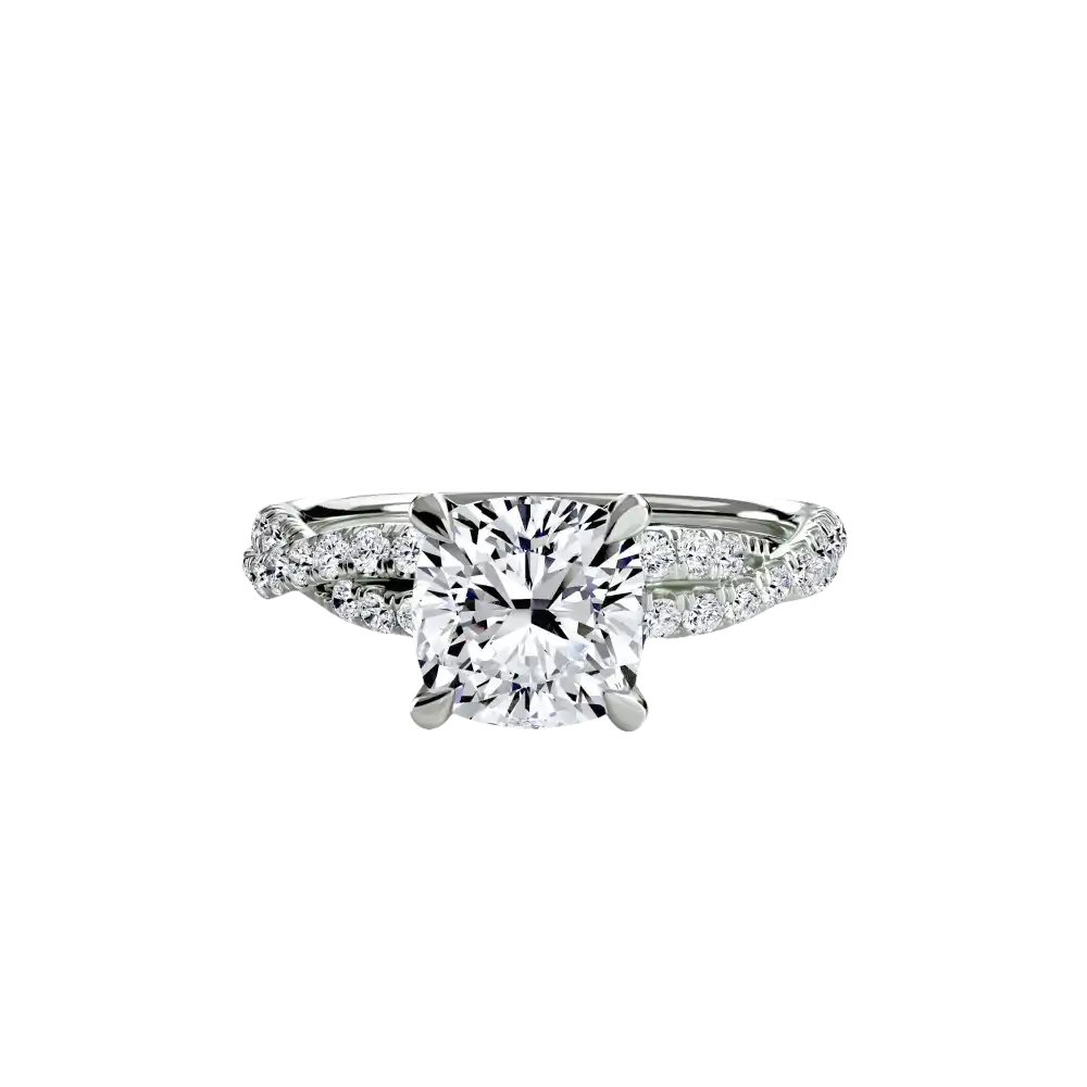The Twisted Pavé Solitaire - setting
