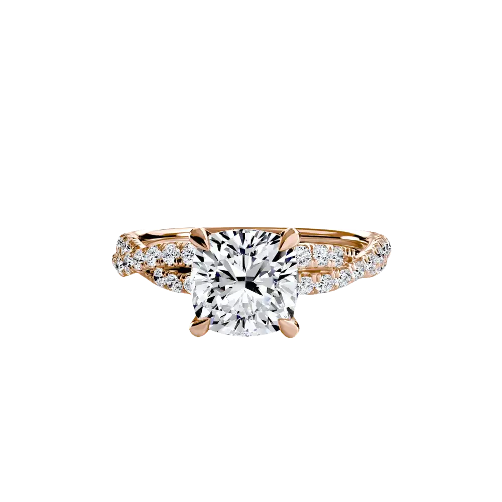 The Twisted Pavé Solitaire - setting