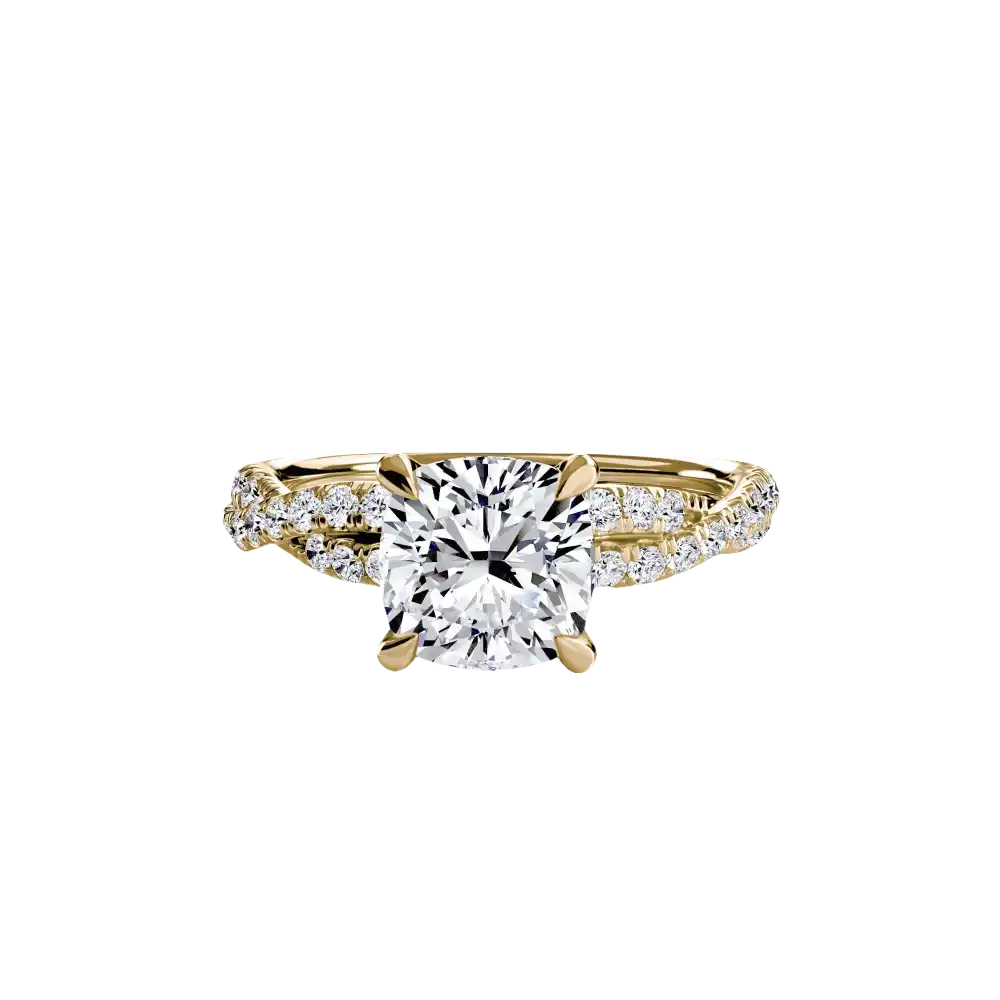 The Twisted Pavé Solitaire - setting