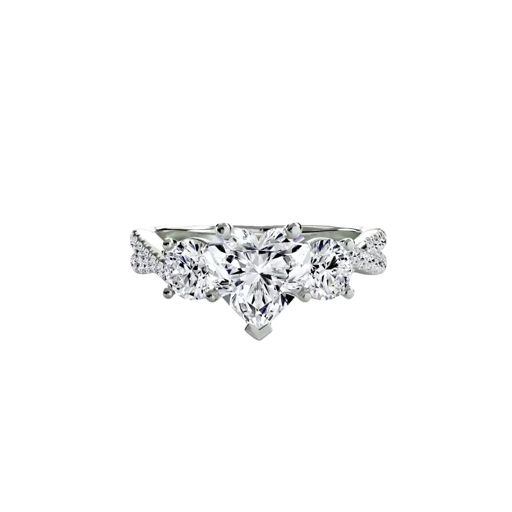 Three-Stone with Pavé Band 2 - setting