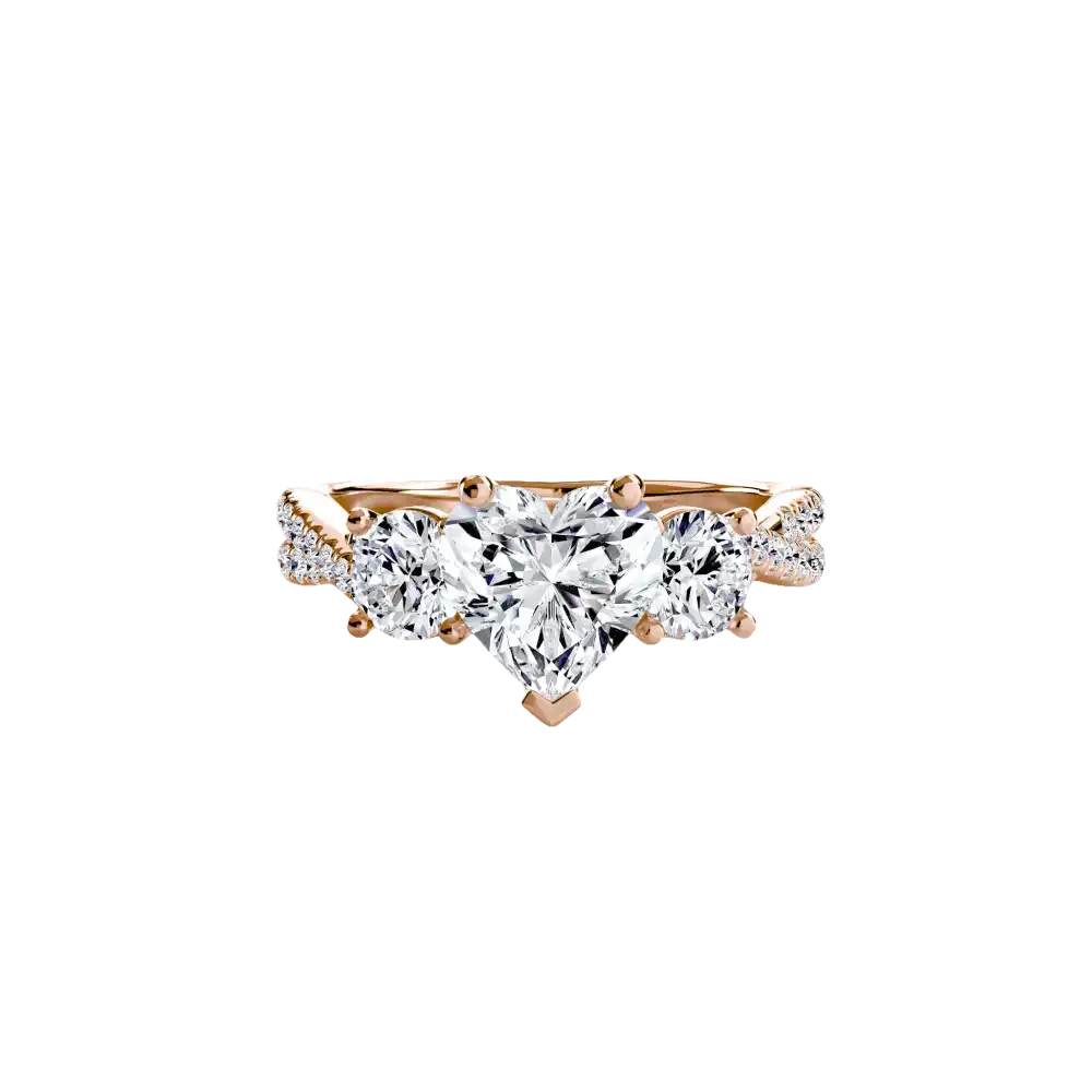 Three-Stone with Pavé Band 2 - setting