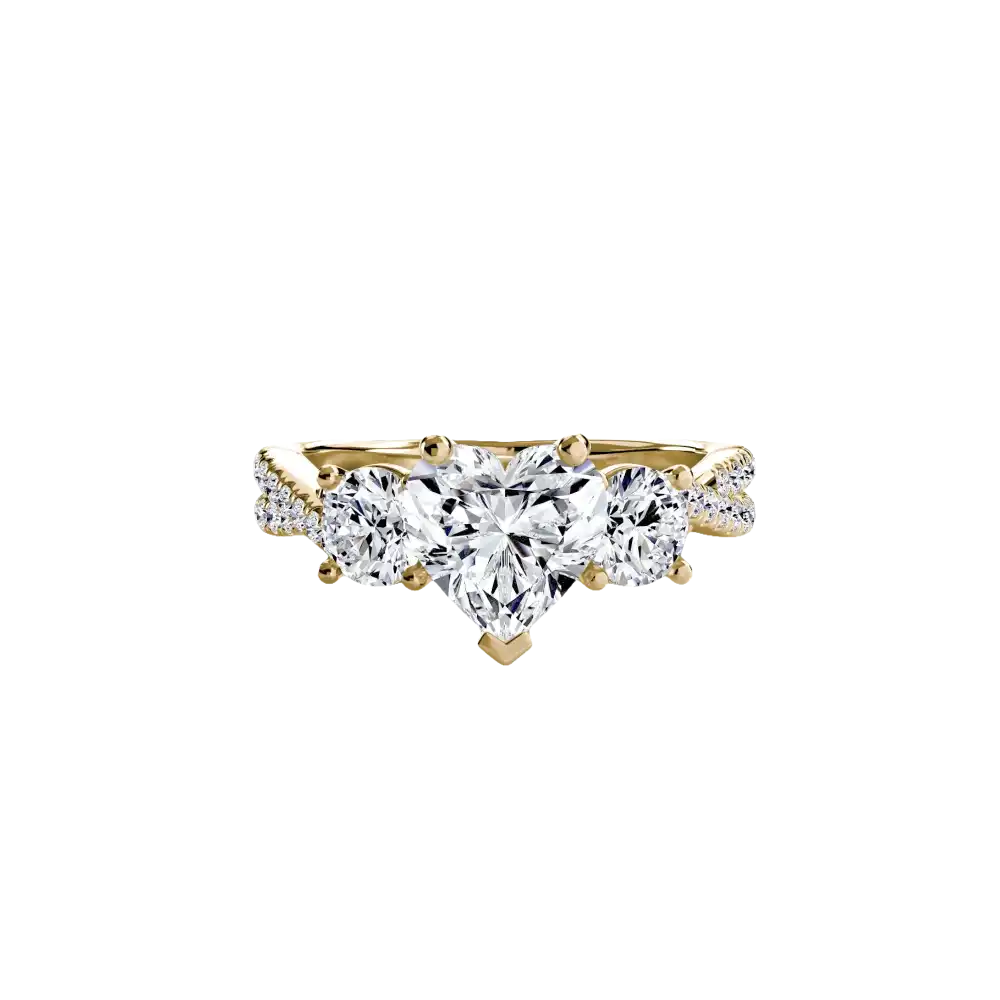 Three-Stone with Pavé Band 2 - setting